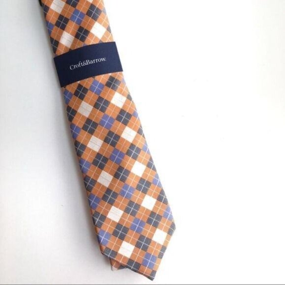 Croft & Barrow Orange Tonal Tie New - Picture 2 of 8